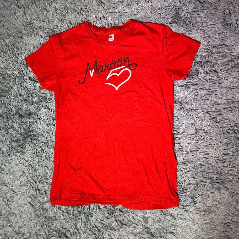 Los Angeles Apparel Red Maroon 5 Concert Official Band Tee from 2018 Size Large